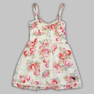 Y2K Abercrombie And Fitch Floral Babydoll Mini Dress S Cottagecore Sleeveless